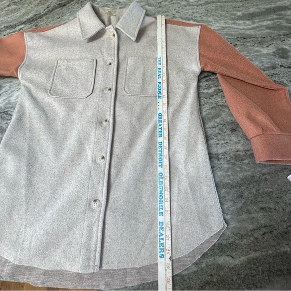 Hem & Thread Colorblock Shacket Jacket Oversized Medium (T1) - Picture 6 of 8